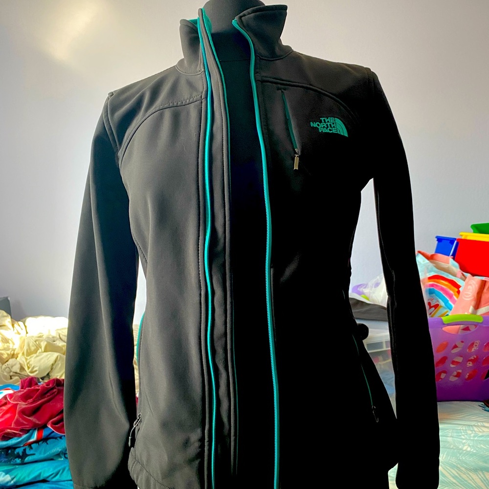 Northface jacket size S colors black and teal